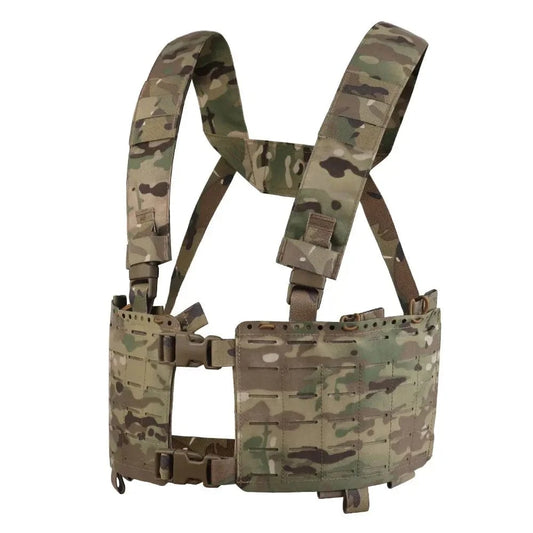 ALPHA MODULAR CHEST RIG – Split Panel Tactical Loadout System | MOLLE | Elastic Core | Multicam