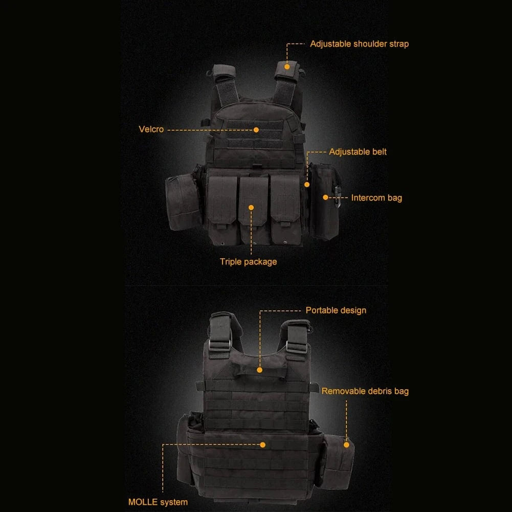 STRIKEWRAITH V2 – 600D MOLLE Tactical Vest, Adjustable Plate Carrier, Ops-Ready Loadout Rig