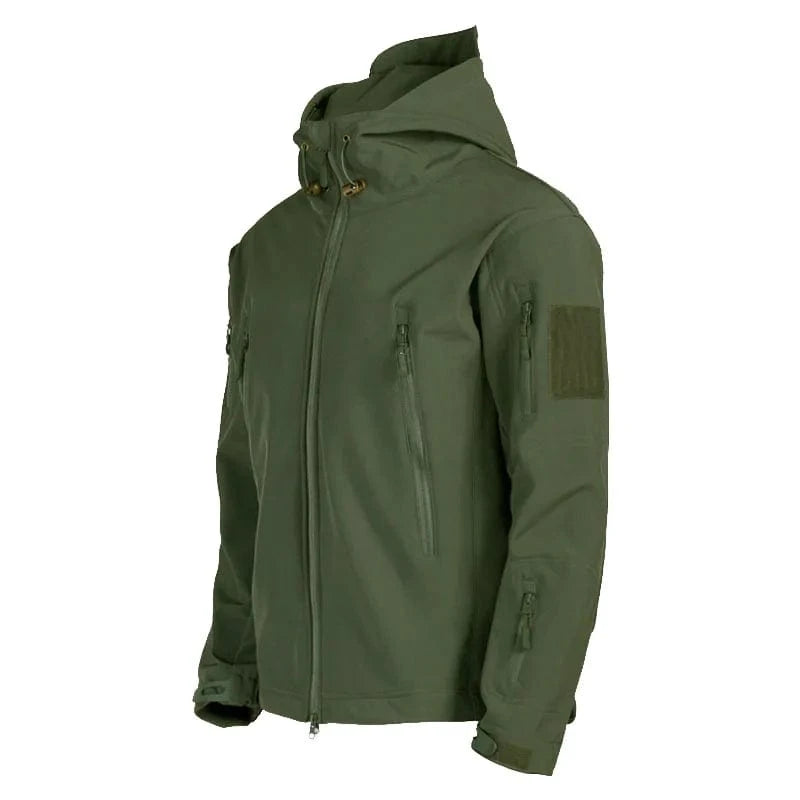 STRIKESHELL TACTICAL TECH JACKET – Fleece-Lined Soft Shell Combat Windbreaker