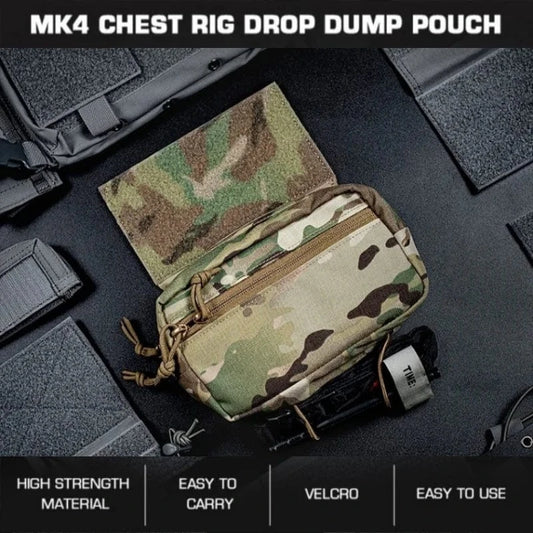 WARGRID VE-74 Tactical Chest Rig Panel – MOLLE Utility Pouch System for Field Ops & EDC