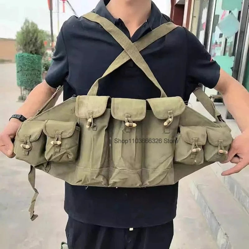 TYPE 56 LIFCHIK-1 – Classic AK Chest Rig | Canvas Carrier | 3-Cell Mag Pouch | Field Ready
