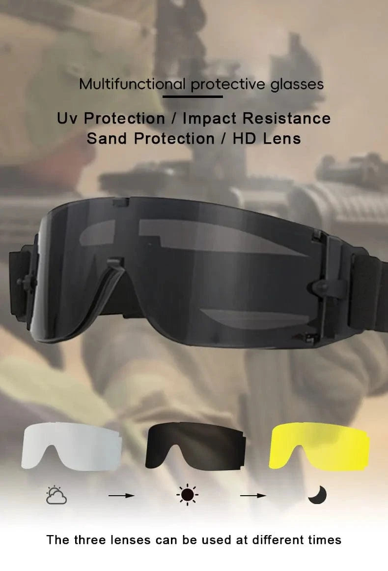 STRIKE X800 – Tactical Windproof Eyewear for Field, Recon, and Outdoor Ops