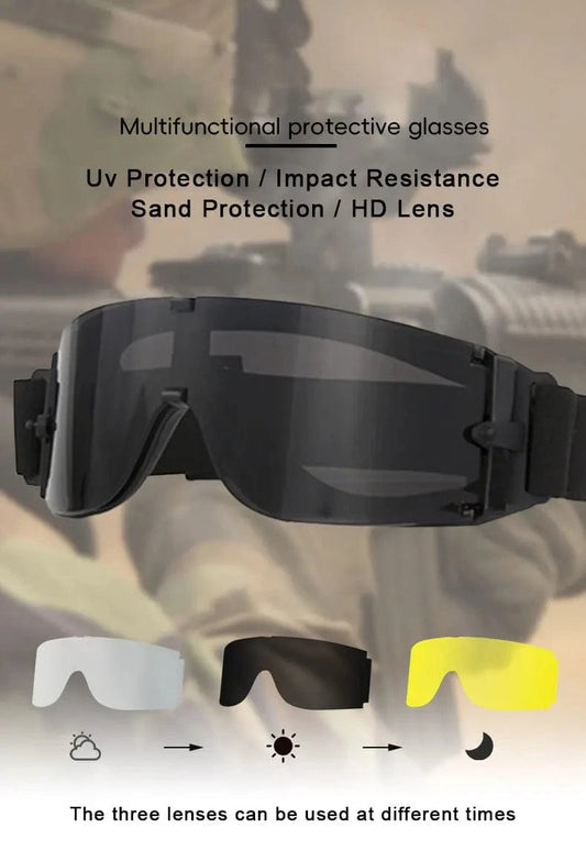STRIKE X800 – Tactical Windproof Eyewear for Field, Recon, and Outdoor Ops