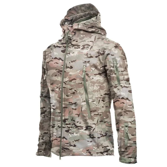 STRIKESHELL TACTICAL TECH JACKET – Fleece-Lined Soft Shell Combat Windbreaker