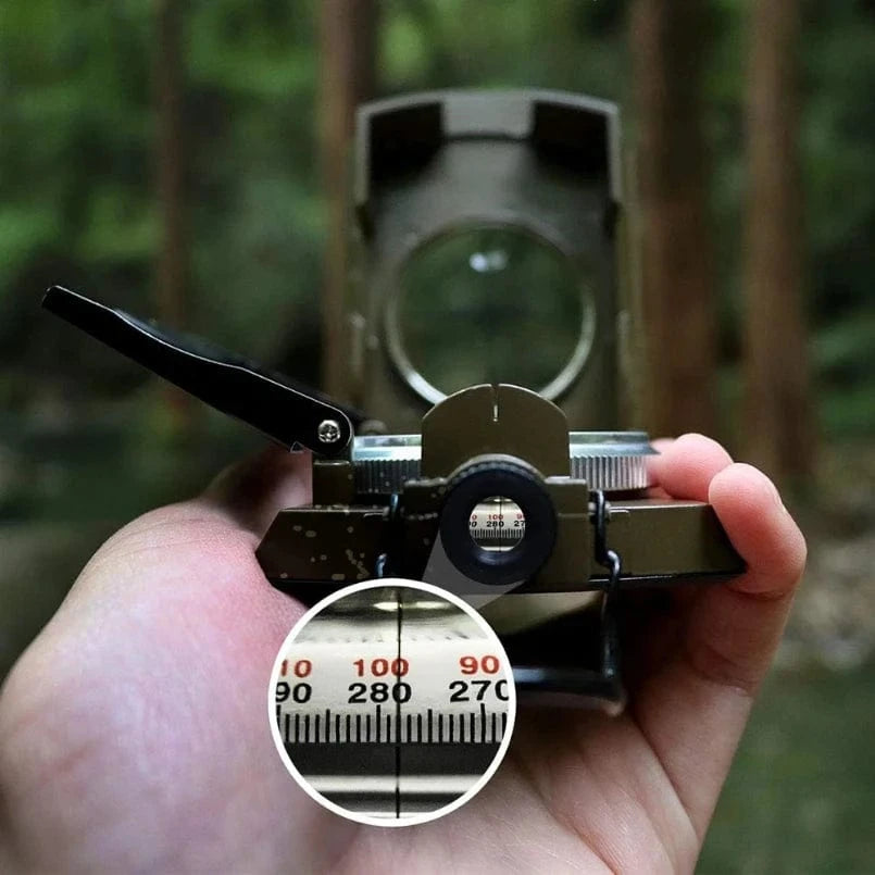 TACTICAL MILITARY COMPASS – Waterproof Fluorescent Survival Navigator