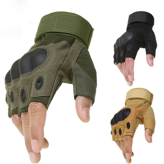 IRONHIDE V5 – Tactical Half-Finger Shell Gloves
