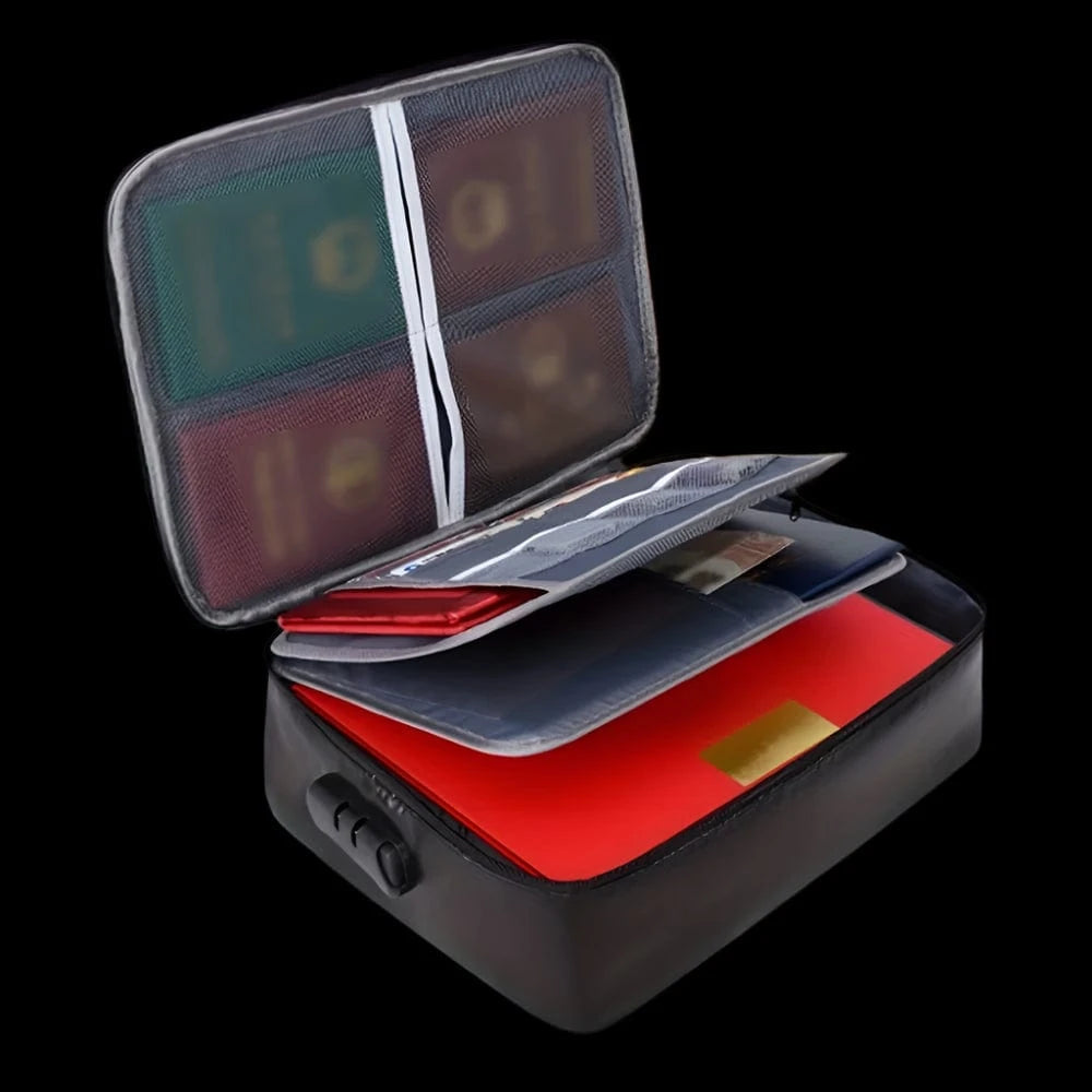 FIRELOCK M7 Document Safe – Fireproof Multi-Layer Storage Case with Zipper Lock & Waterproof Lining