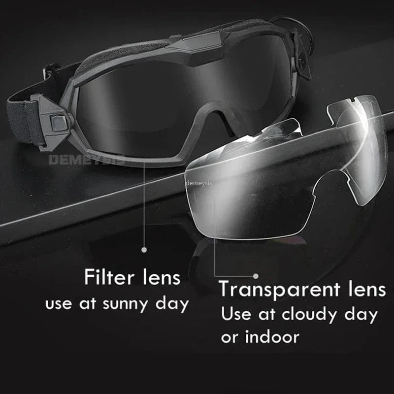 WHIRLWIND V92 – Tactical Anti-Fog Goggles with Integrated Micro Fan & Dual-Lens System