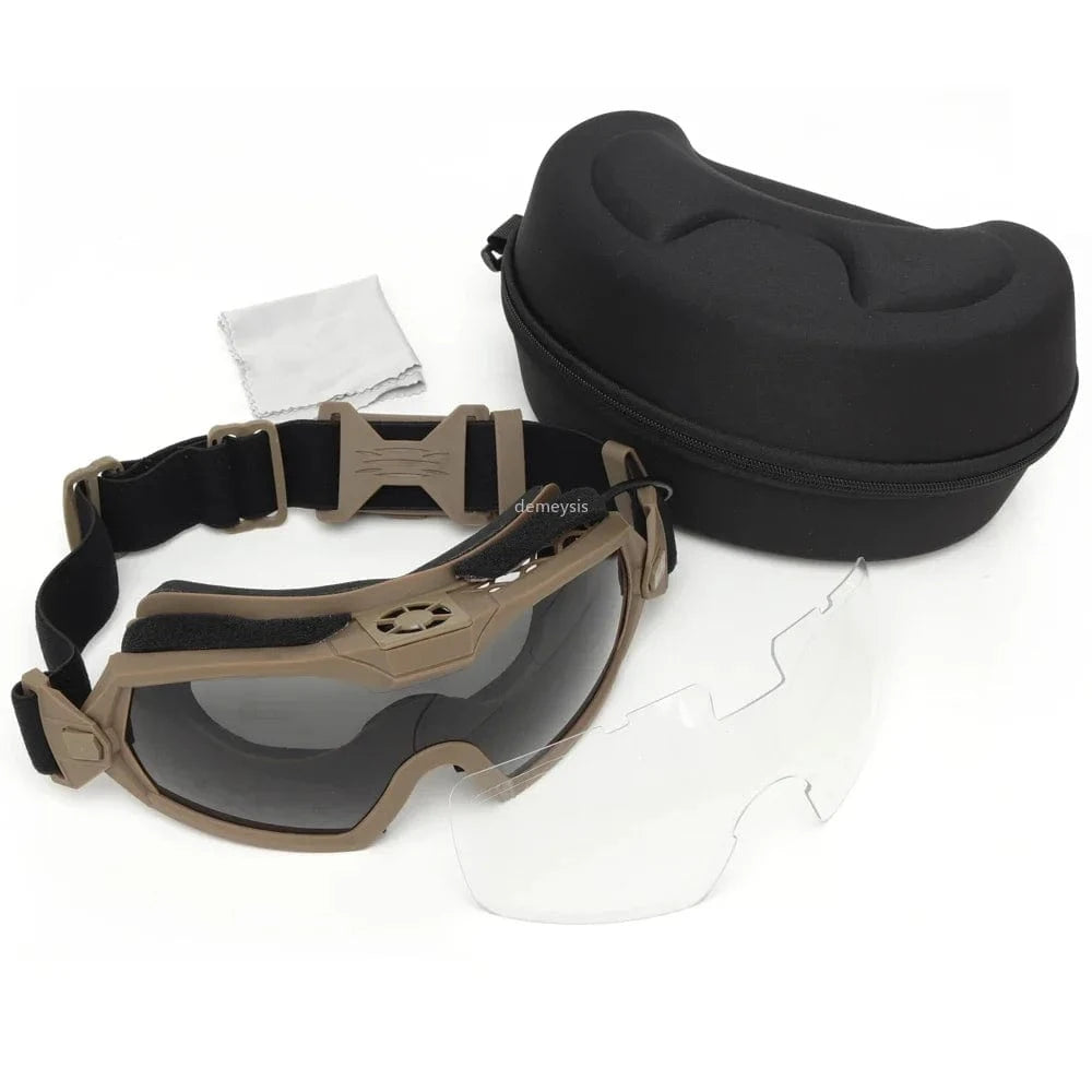 WHIRLWIND V92 – Tactical Anti-Fog Goggles with Integrated Micro Fan & Dual-Lens System