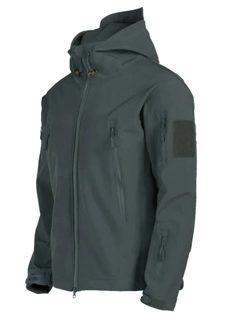 STRIKESHELL TACTICAL TECH JACKET – Fleece-Lined Soft Shell Combat Windbreaker