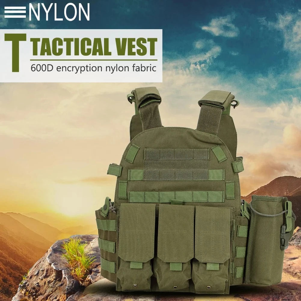 STRIKEWRAITH V2 – 600D MOLLE Tactical Vest, Adjustable Plate Carrier, Ops-Ready Loadout Rig