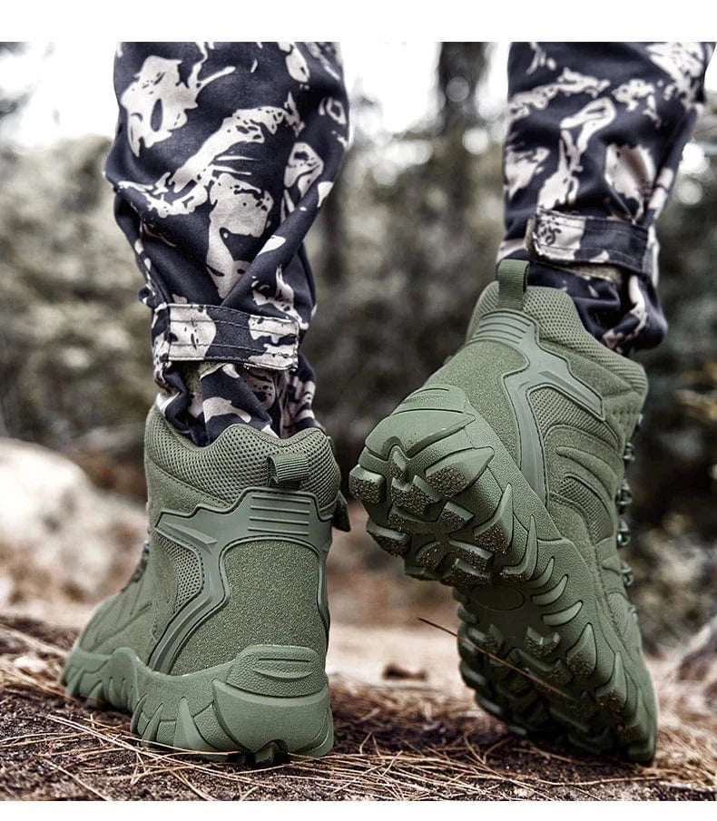 HELLRAID X7 – Tactical Combat Boots, Side-Zip, Mid-Calf, Reinforced Sole, Ops-Ready