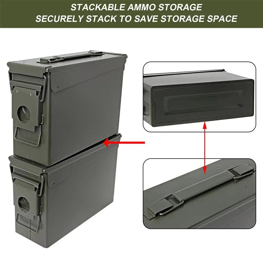 STRONGHOLD 30 Cal Steel Ammo Can – Compact Waterproof Ammo & Gear Storage Box