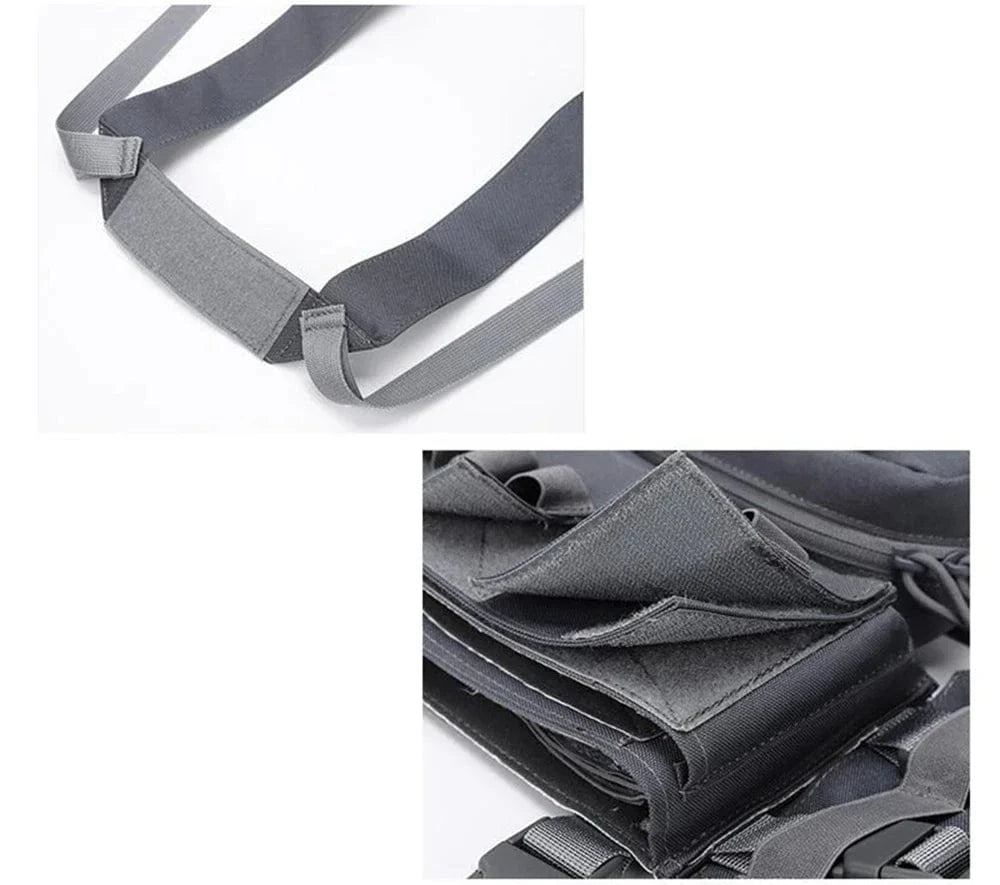 MK3 Tactical Chest Rig with Fat Strap Harness, Wing Pouches, and Dangler Utility Pouch