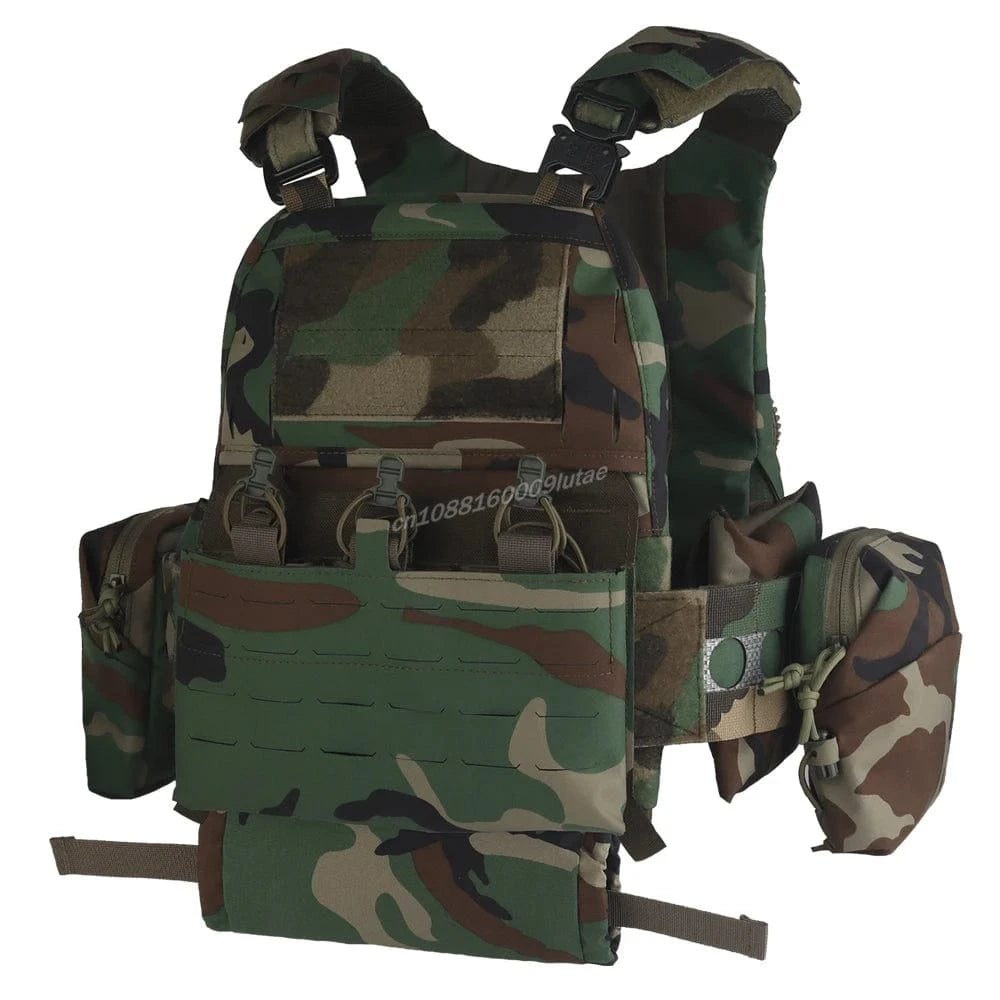 FIRELINE V5 – Modular Plate Carrier Set w/ Quick-Detach Front Panel + Mag Pouch System