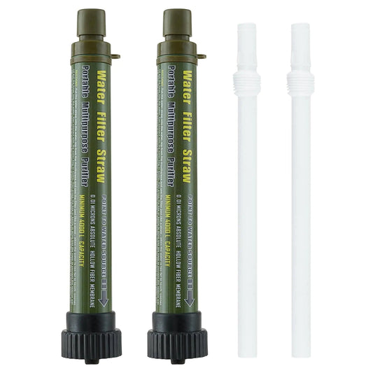 VORTEX TwinPack Survival Water Filter Straws – Portable Personal Purifiers