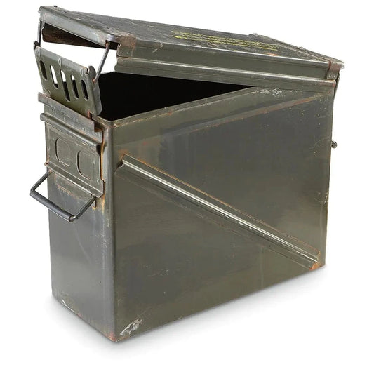 M548 20MM AMMO CAN – U.S. Military Surplus Steel Box, Waterproof, Heavy-Duty, Used Grade
