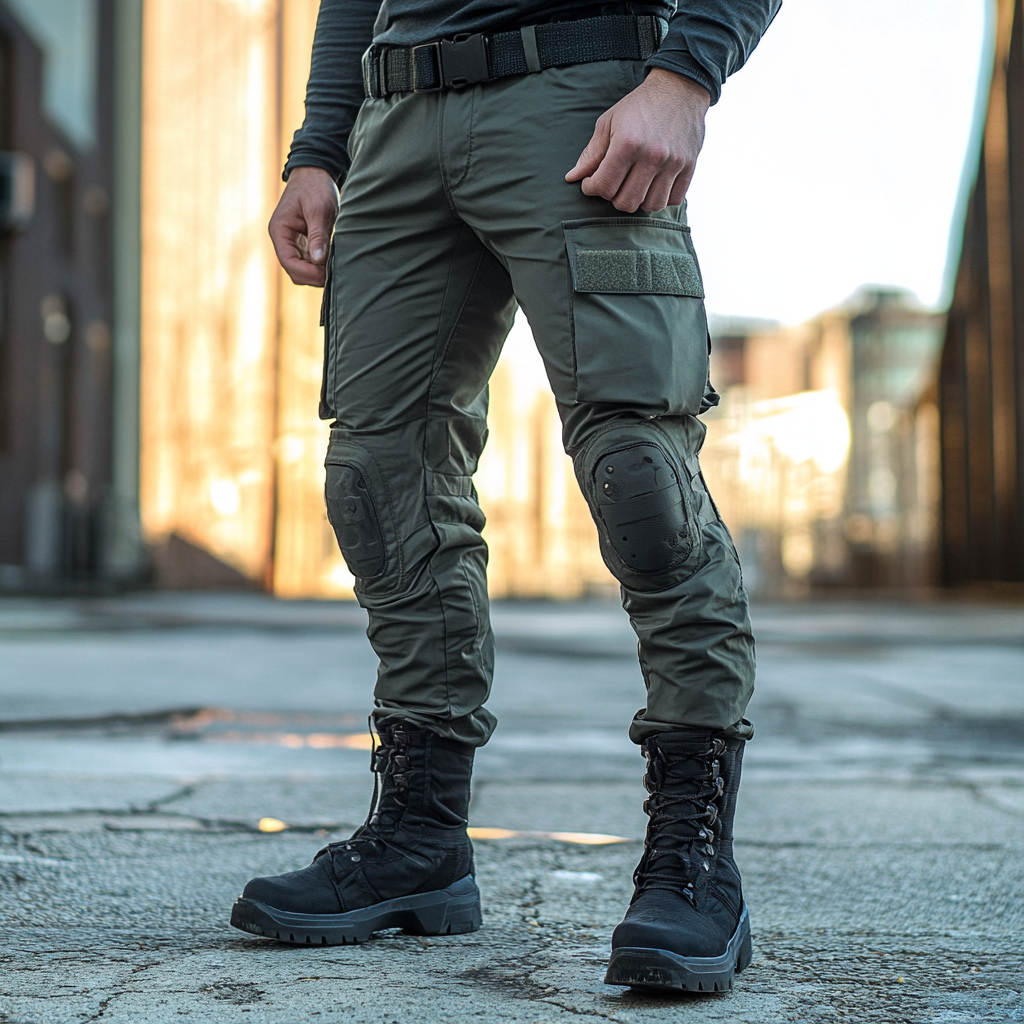 man standing outdoors wearing modern tactical pants