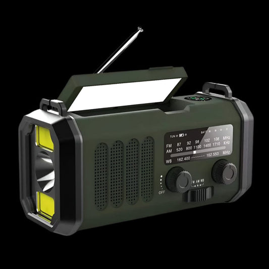 ECHOCORE 10K Solar Crank Emergency Radio with Charger and Light