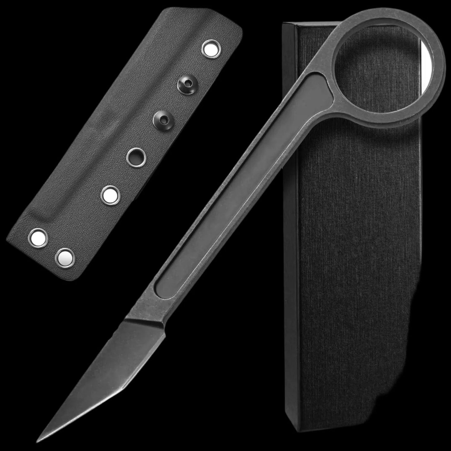 SPECTRE C1104 Tactical Neck Knife – D2 Steel Fixed Blade with Kydex Sheath