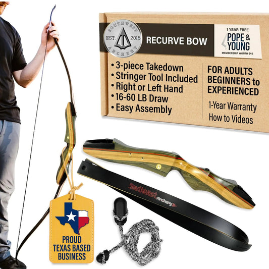 BLACKSTRIKE R64 – Dual-Hand Tactical Recurve Bow (30–55LB Draw, 64")