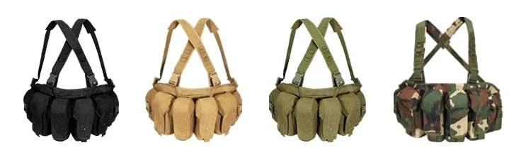 CHICOM VT-1071 TACTICAL CHEST RIG – 4 Mag + 2 Utility Pouch Loadout
