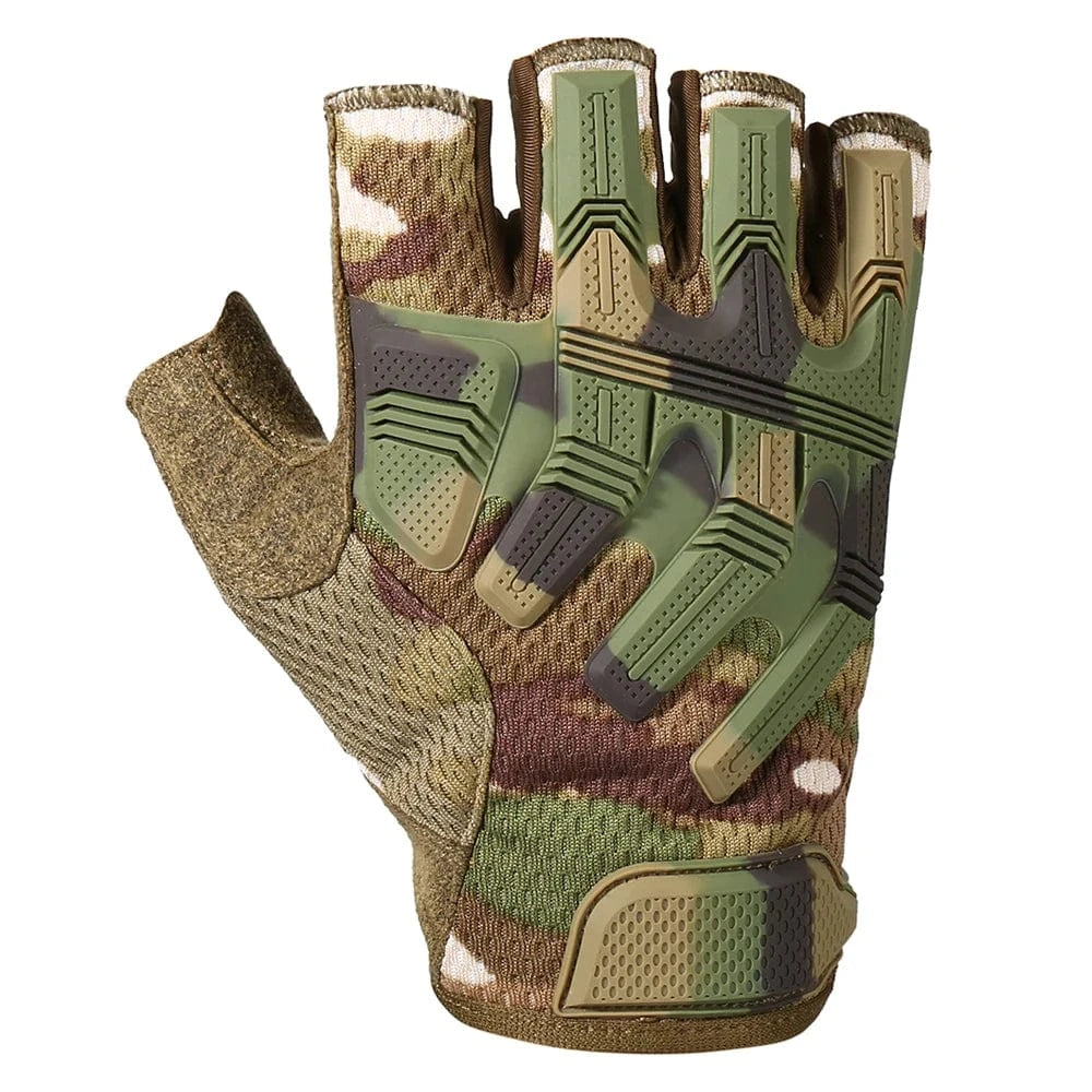 VANGUARD B53 – Tactical Fingerless Gloves, Reinforced Palm, Breathable Grip, Half-Finger Ops