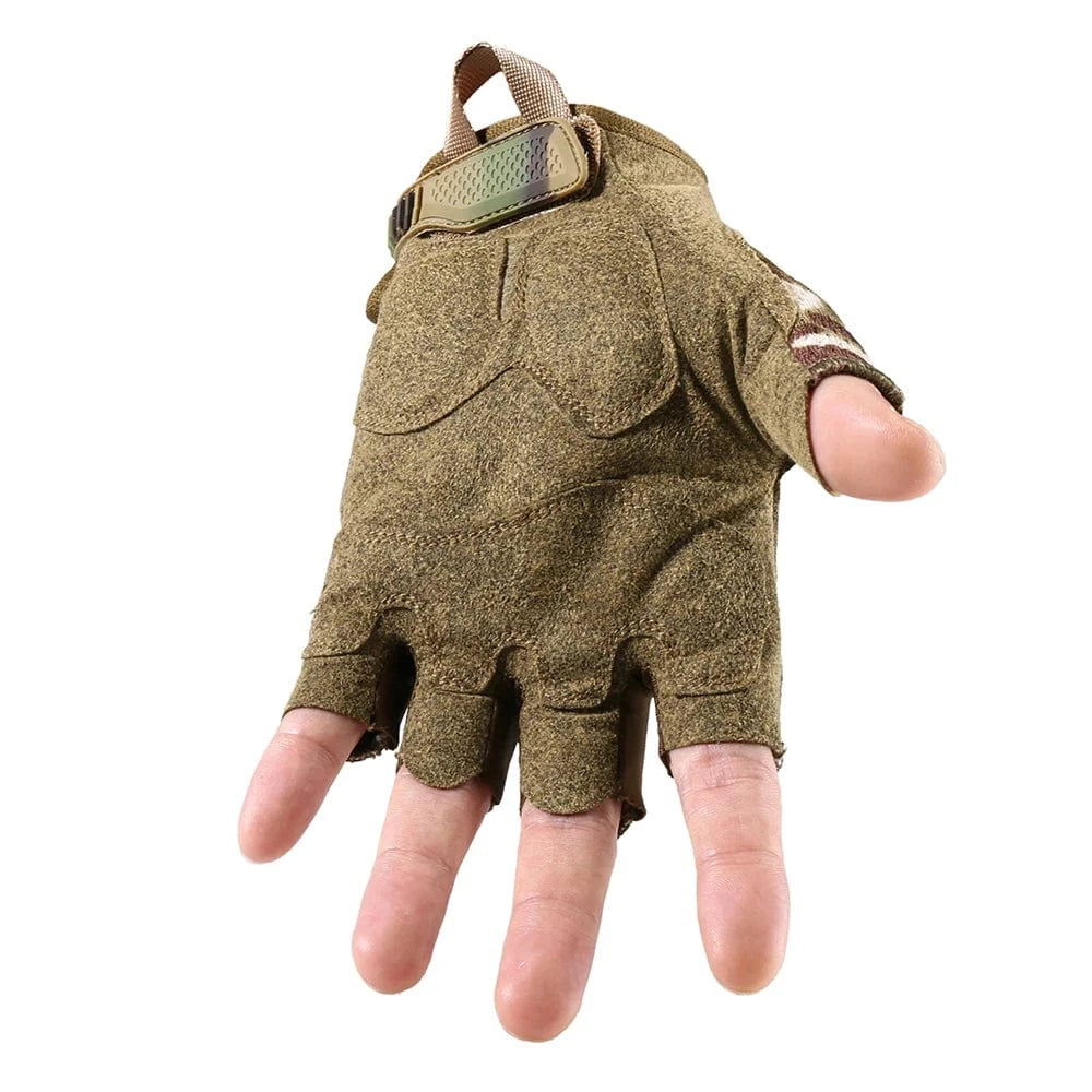 VANGUARD B53 – Tactical Fingerless Gloves, Reinforced Palm, Breathable Grip, Half-Finger Ops