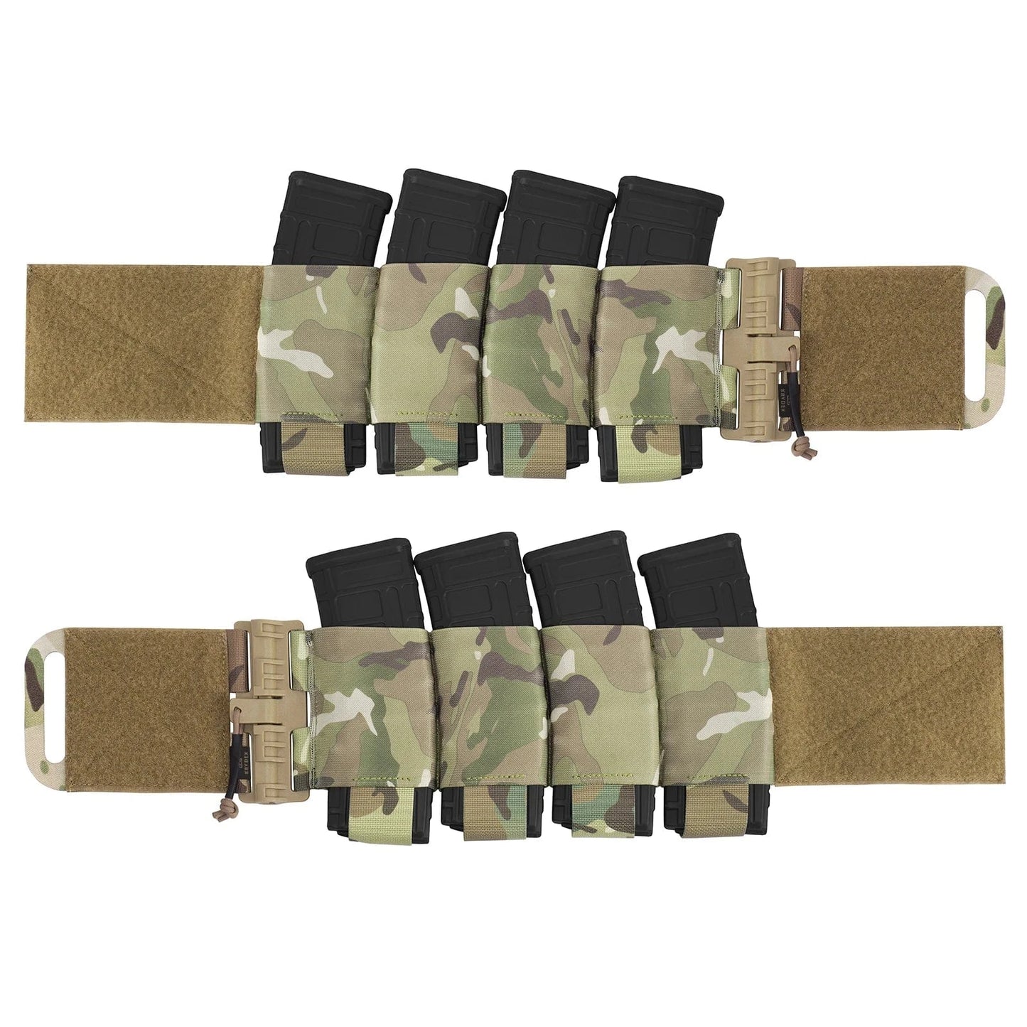 KRYDEX Elastic Quick Release Cummerbund with 4 AR Mag Pouches – Tactical Stretch Vest Side Panel (2pcs)
