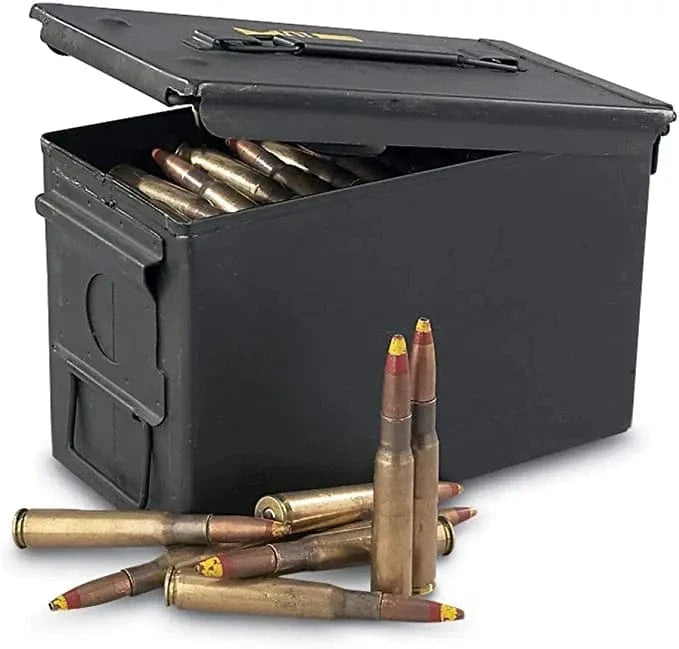 STRONGHOLD 50 Cal Steel Ammo Can – Lockable Military-Style Waterproof Storage Box
