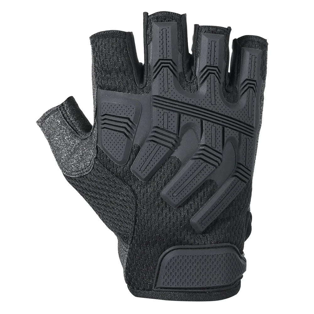 VANGUARD B53 – Tactical Fingerless Gloves, Reinforced Palm, Breathable Grip, Half-Finger Ops