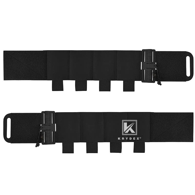 KRYDEX Elastic Quick Release Cummerbund with 4 AR Mag Pouches – Tactical Stretch Vest Side Panel (2pcs)