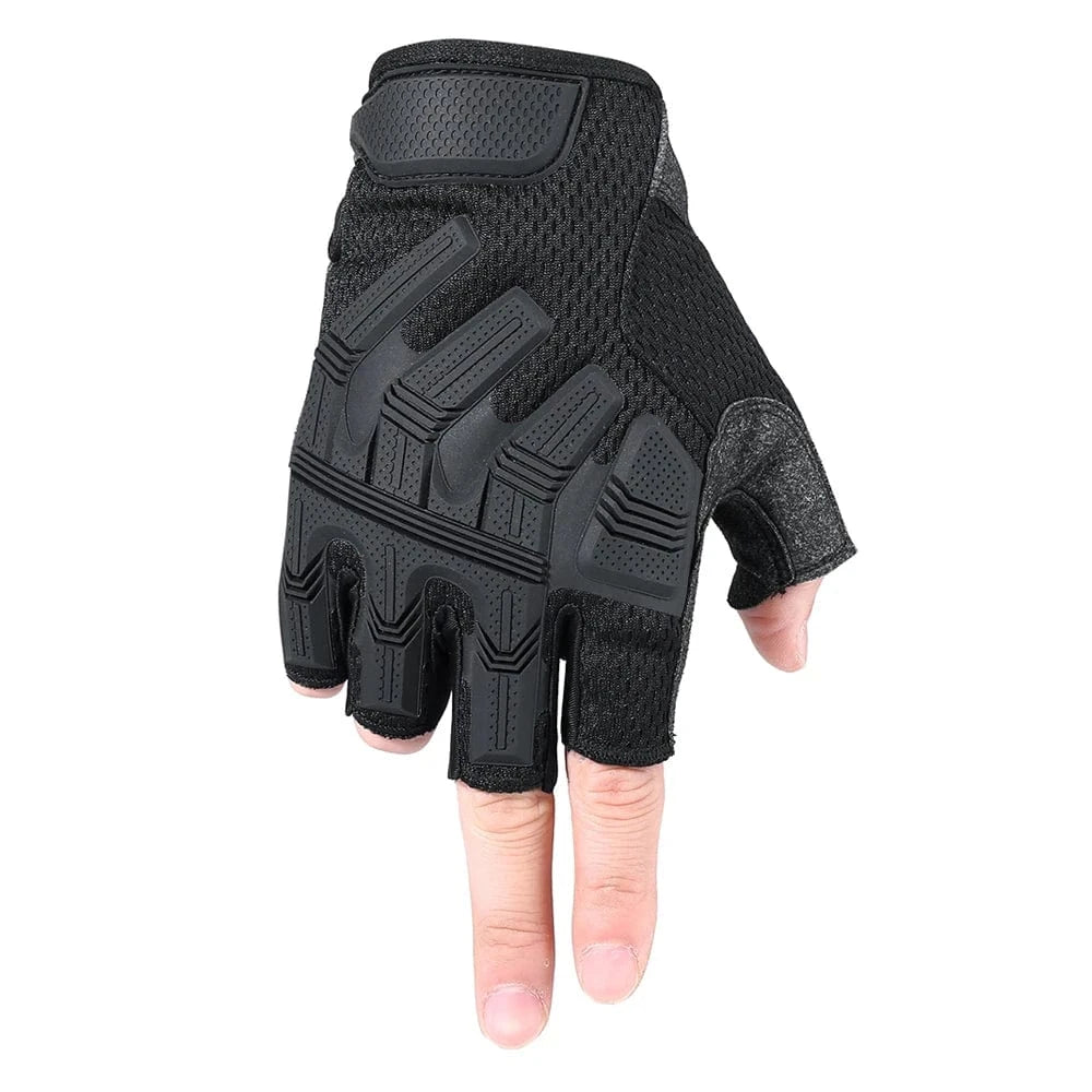 VANGUARD B53 – Tactical Fingerless Gloves, Reinforced Palm, Breathable Grip, Half-Finger Ops