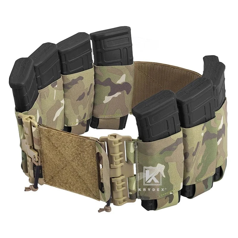KRYDEX Elastic Quick Release Cummerbund with 4 AR Mag Pouches – Tactical Stretch Vest Side Panel (2pcs)
