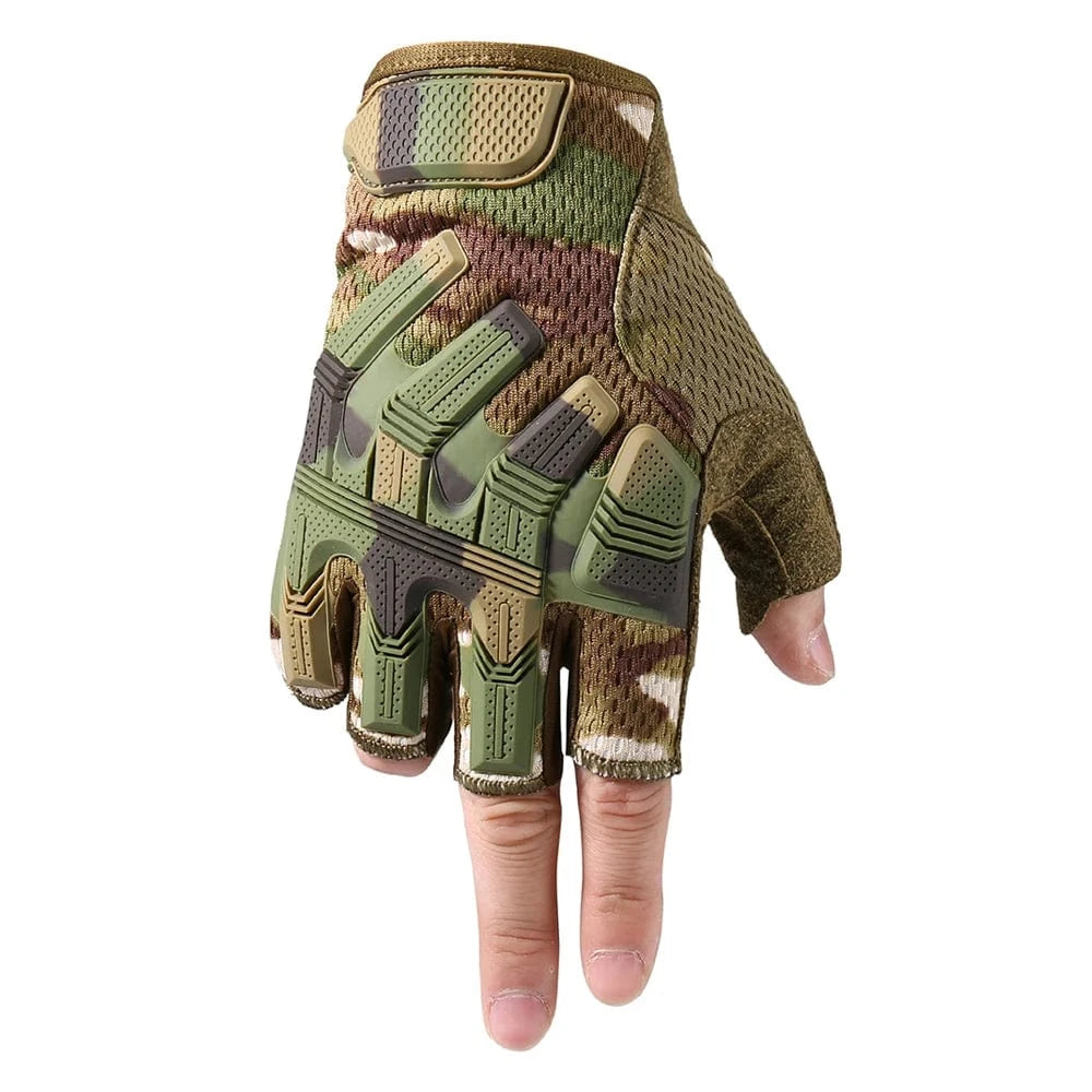 VANGUARD B53 – Tactical Fingerless Gloves, Reinforced Palm, Breathable Grip, Half-Finger Ops