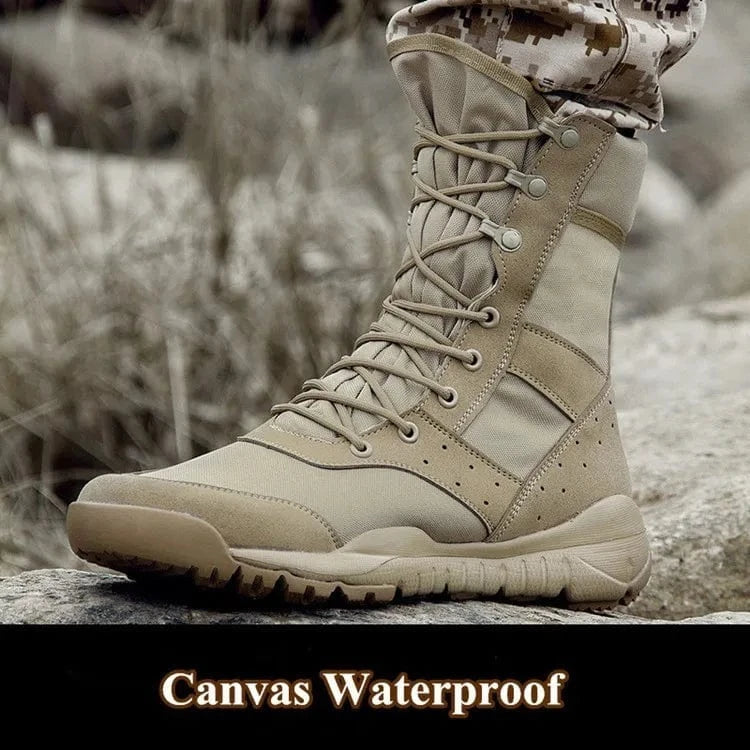 DUSTFLEX S5 – Lightweight Mesh Tactical Boots, Breathable Canvas, Mid-Calf Build