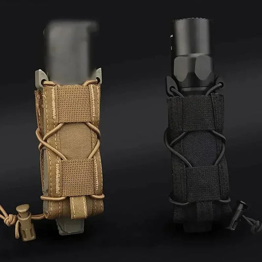 RAIDLINE MGX-S1 Tactical Pistol Mag Pouch – MOLLE Flashlight & Knife Holster