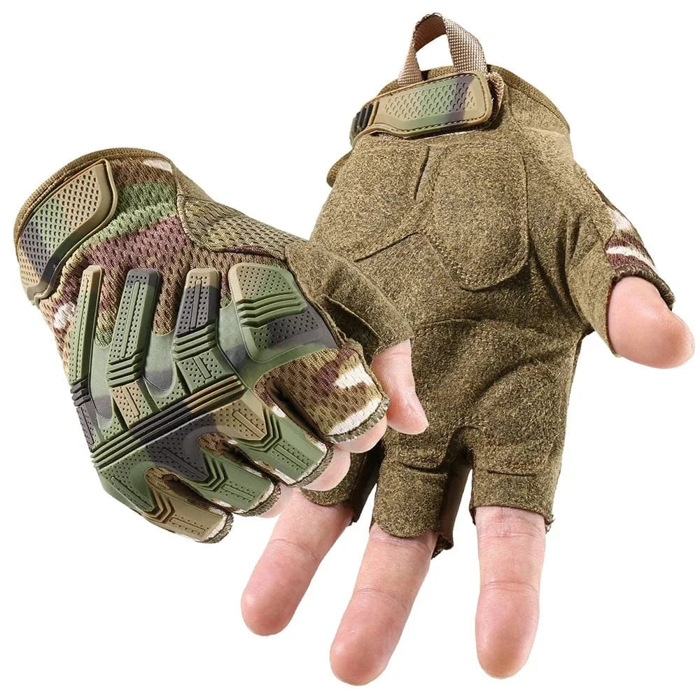 VANGUARD B53 – Tactical Fingerless Gloves, Reinforced Palm, Breathable Grip, Half-Finger Ops