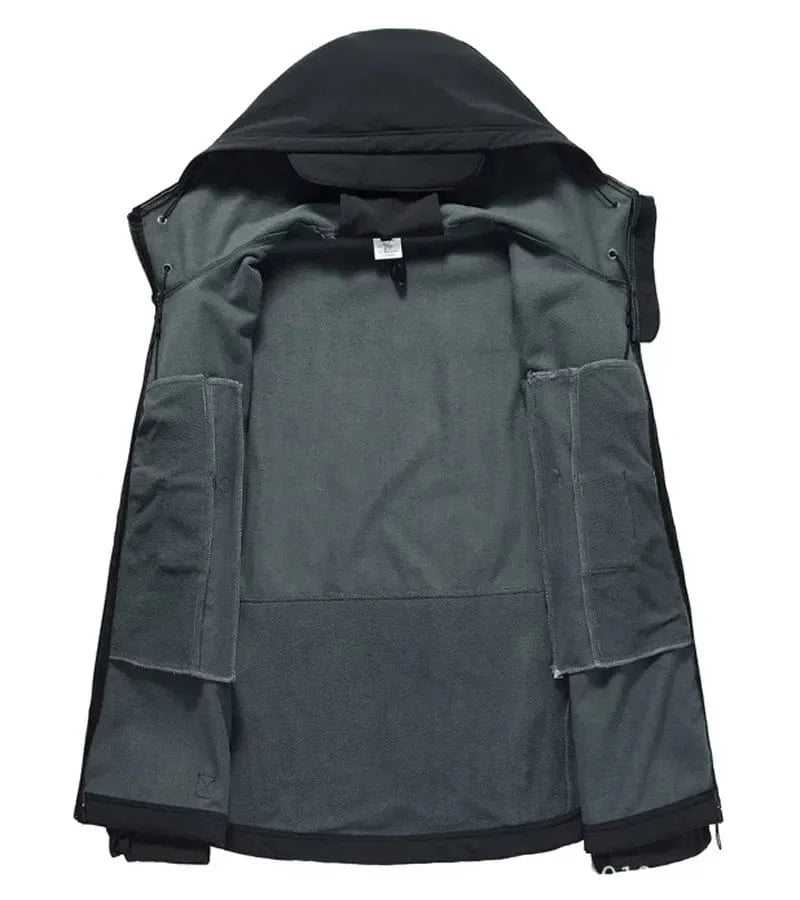 STRIKESHELL TACTICAL TECH JACKET – Fleece-Lined Soft Shell Combat Windbreaker