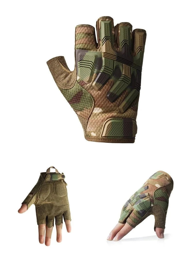 GHOSTCUT F2 Fingerless Gloves Non-slip Breathable Half Finger Mitterns