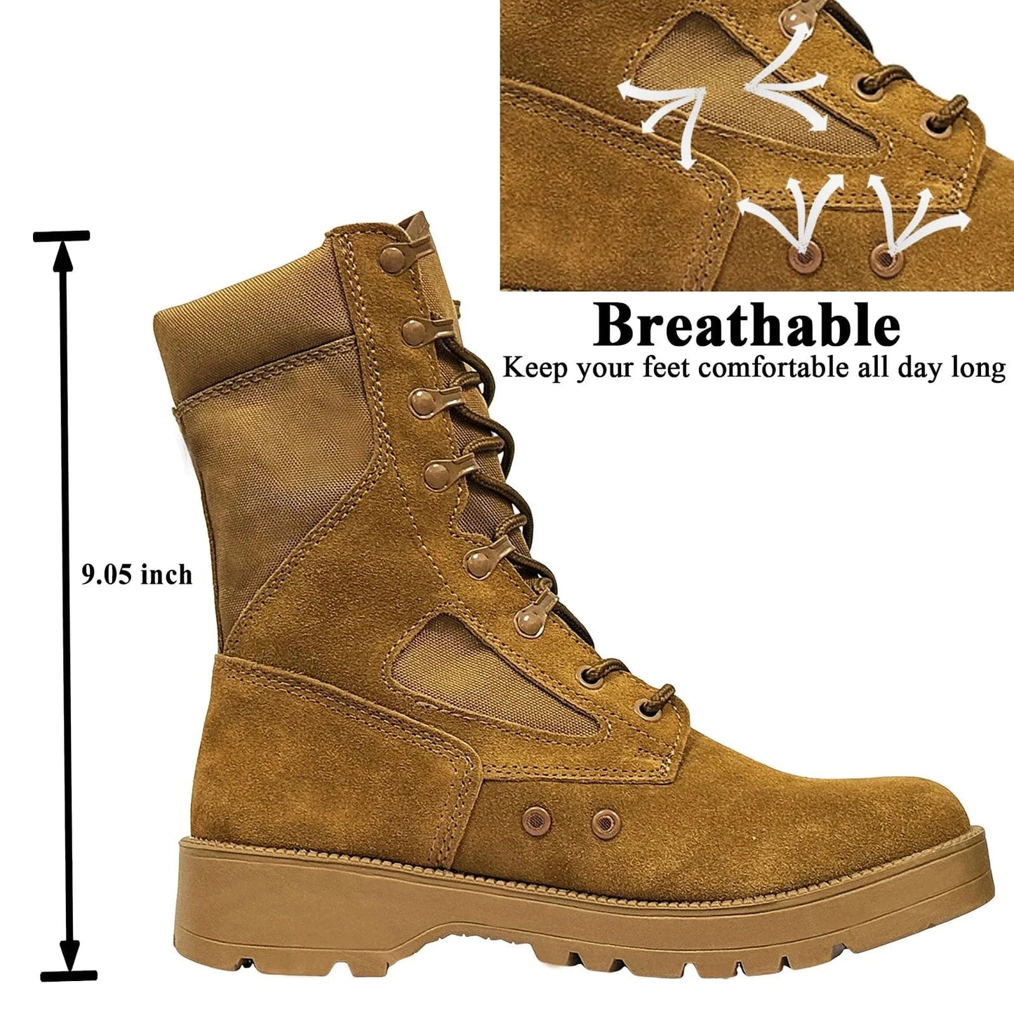 LAHORS V2 – Waterproof Combat Boots, Mid-Cut Tactical Hiking Footwear