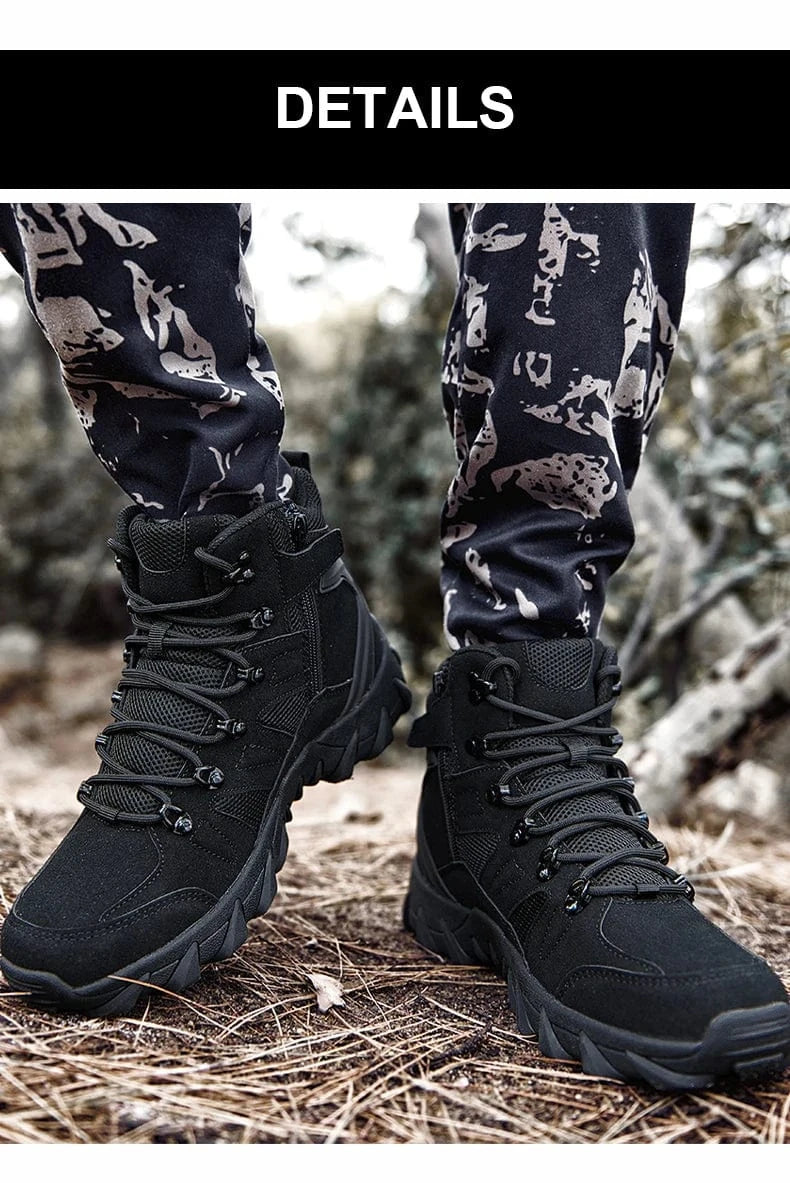 HELLRAID X7 – Tactical Combat Boots, Side-Zip, Mid-Calf, Reinforced Sole, Ops-Ready