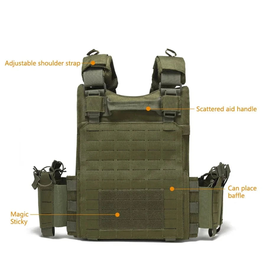 IRONFIELD V5 MOLLE CARRIER – Quick Release Vest, 1000D Waterproof Shell