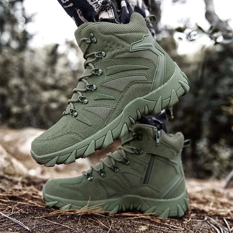 HELLRAID X7 – Tactical Combat Boots, Side-Zip, Mid-Calf, Reinforced Sole, Ops-Ready