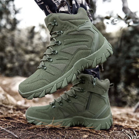 HELLRAID X7 – Tactical Combat Boots, Side-Zip, Mid-Calf, Reinforced Sole, Ops-Ready