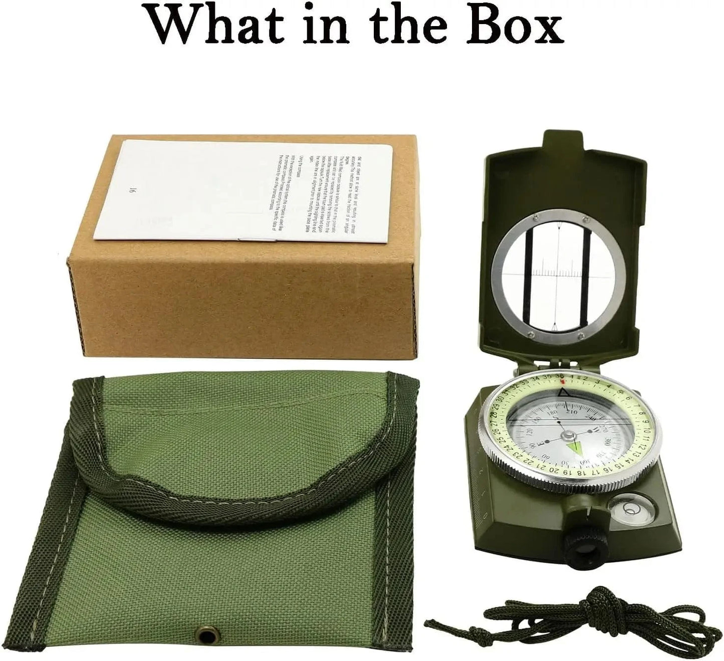 TACTICAL MILITARY COMPASS – Waterproof Fluorescent Survival Navigator