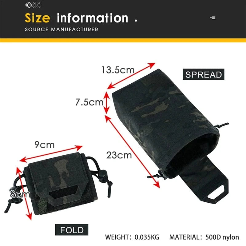 RAVENCORE DPM-88 Foldable Dump Pouch – Tactical MOLLE Mini Drop Utility Bag