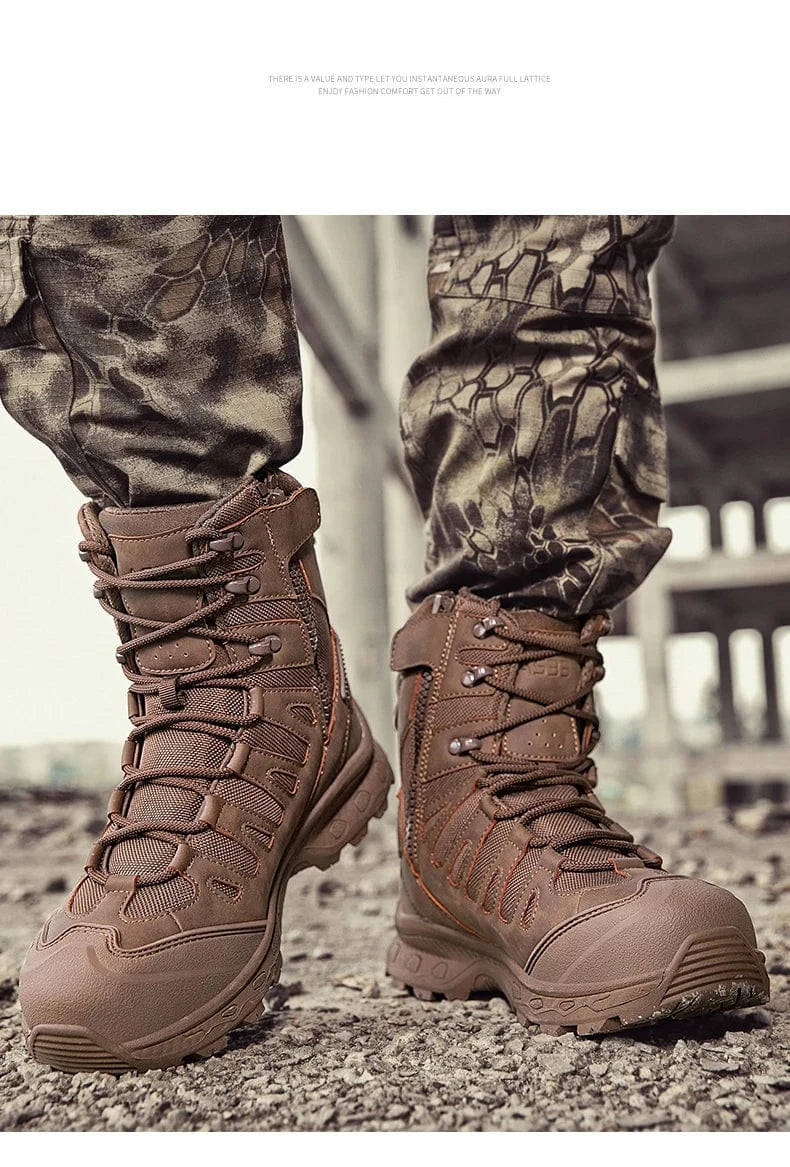 OUTRIDER V1 – Tactical Ankle Boots, Zip-Up, Waterproof, Climbing-Grade Desert Soles