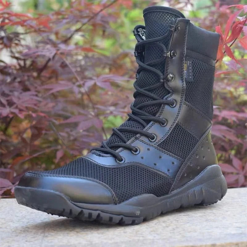 DUSTFLEX S5 – Lightweight Mesh Tactical Boots, Breathable Canvas, Mid-Calf Build