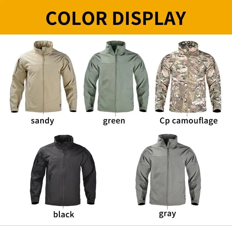 STALKER OPS HOODED TACTICAL JACKET – Waterproof Combat Shell with 6 Gear Pockets